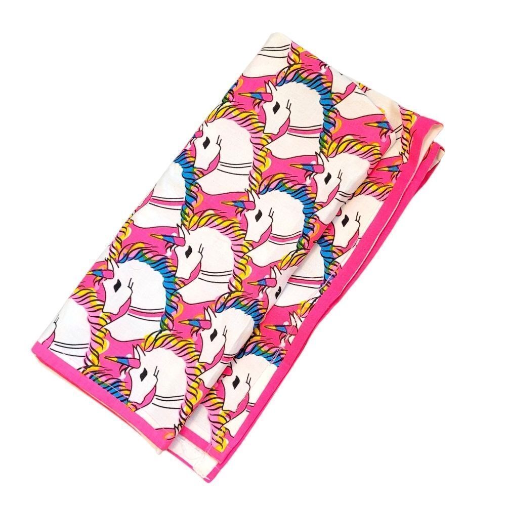 Lush Neon Pink Unicorn Your Magic Knot Wrap 100% Cotton